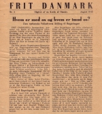 Frit Danmark, nr. 5, 1. årg., side 1