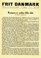 Frit Danmark, nr. 1, 4. årg., side 1